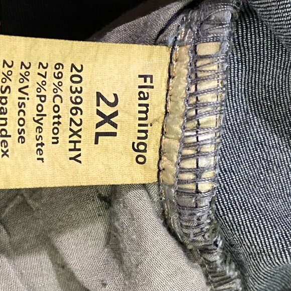 Flamingo Wide Leg Jeans 2XL Blue Plus Size Boho Hippie Curvy Dark Feminine - Picture 4 of 4